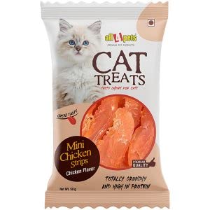 ALL 4 PETS CAT TREATS MINI CHIC STRIPS