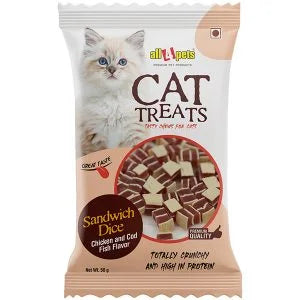 ALL 4 PETS CAT SANDWICH DICE TREATS
