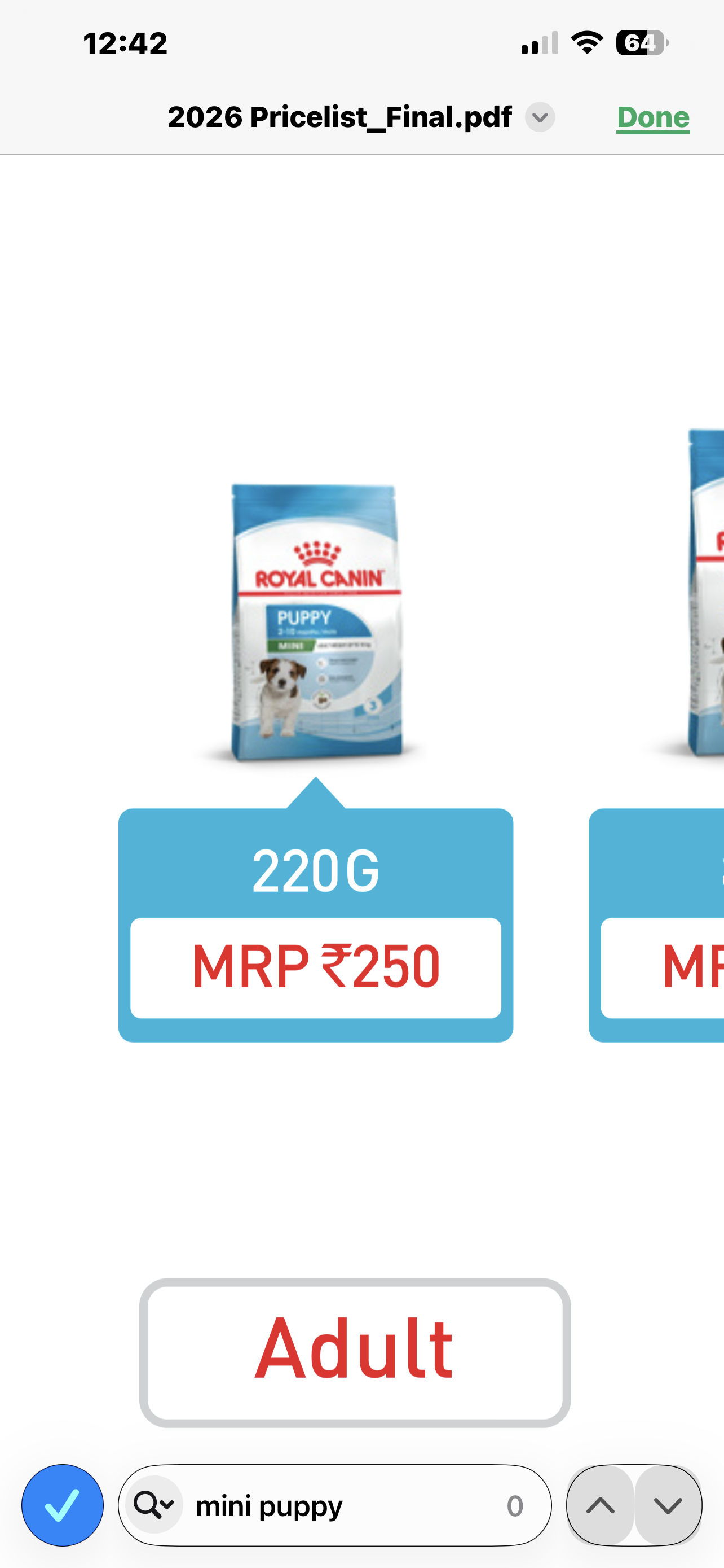 RC MINI PUPPY DRY FOOD (XS) 220 Gram