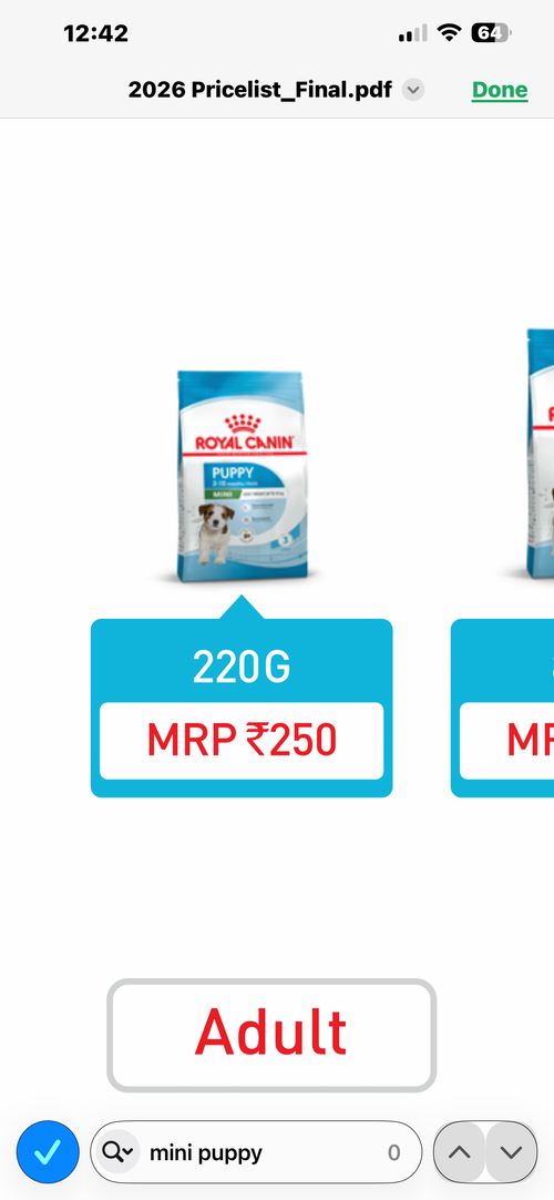 RC MINI PUPPY DRY FOOD (XS) 220 Gram