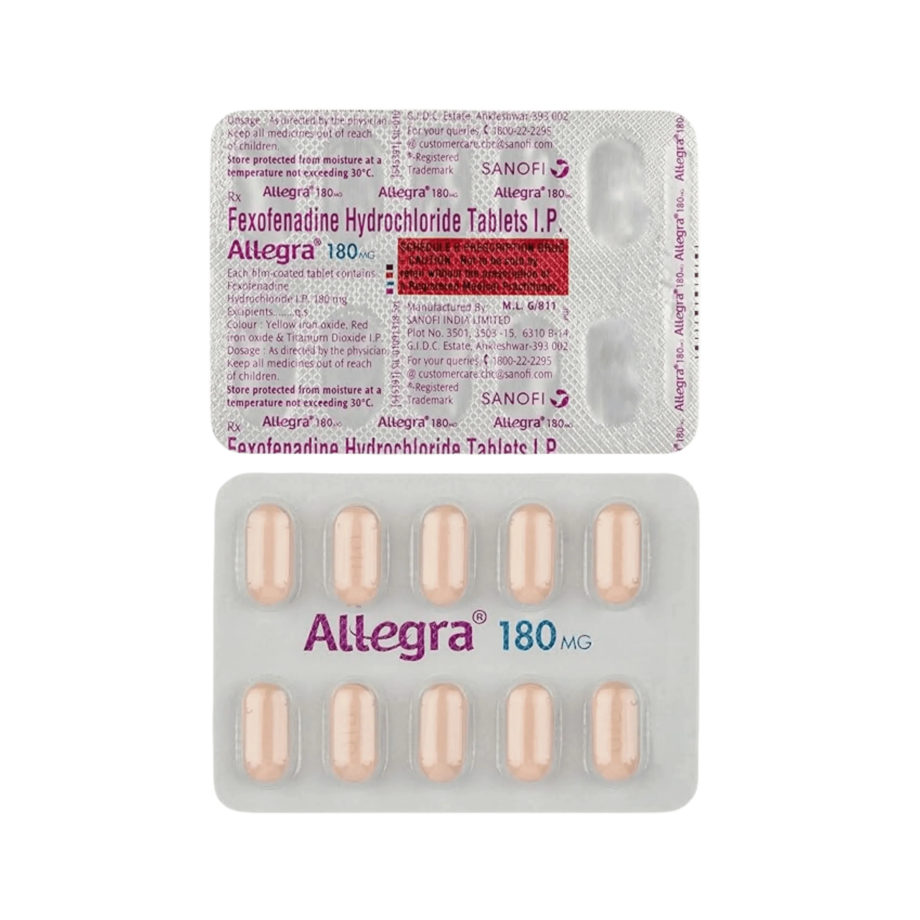 ALLEGRA 180MG TABLET