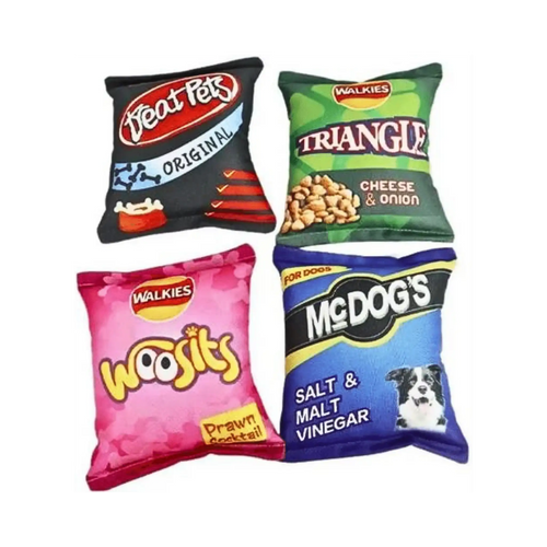 CANINE CREW PLUSH SQUEAKY CHIPS TOY