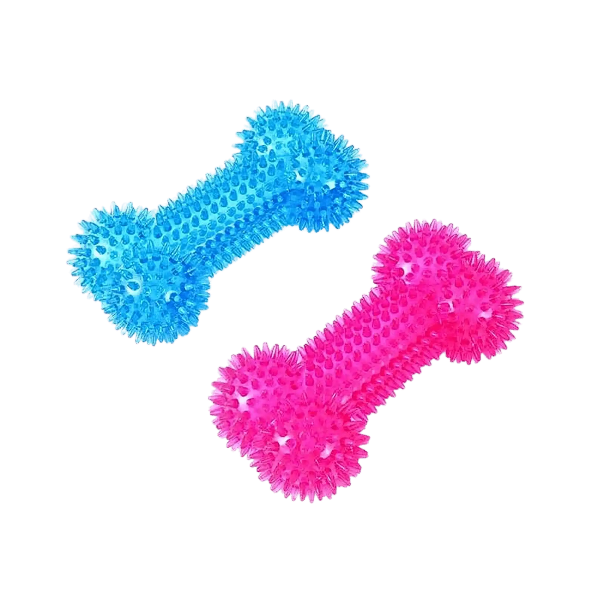 CANINE CREW SQUEAKY SPIKE BONE TOY