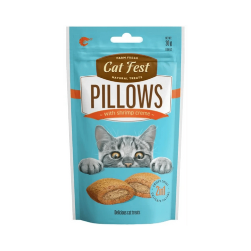 CATFEST PILLOWS WITH SHRIMP CREAM