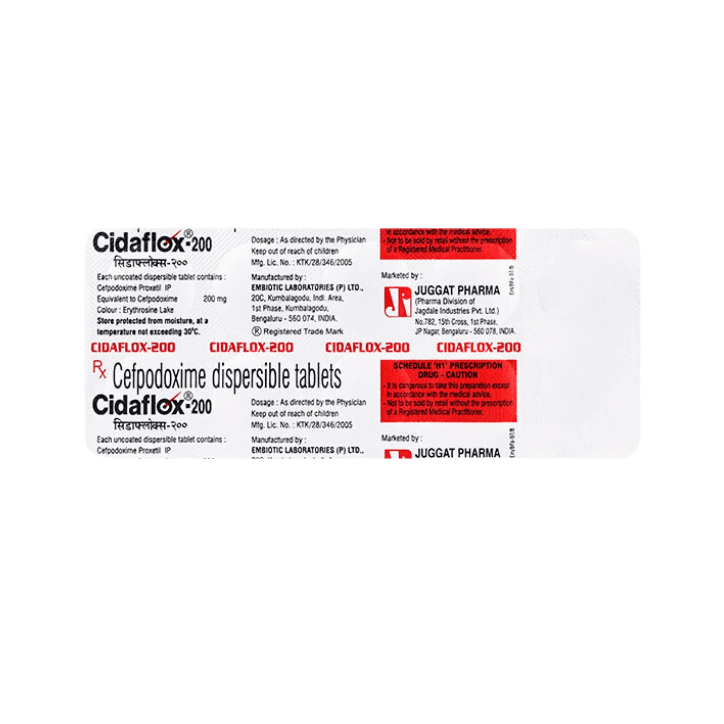 CIDAFLOX-200 TAB