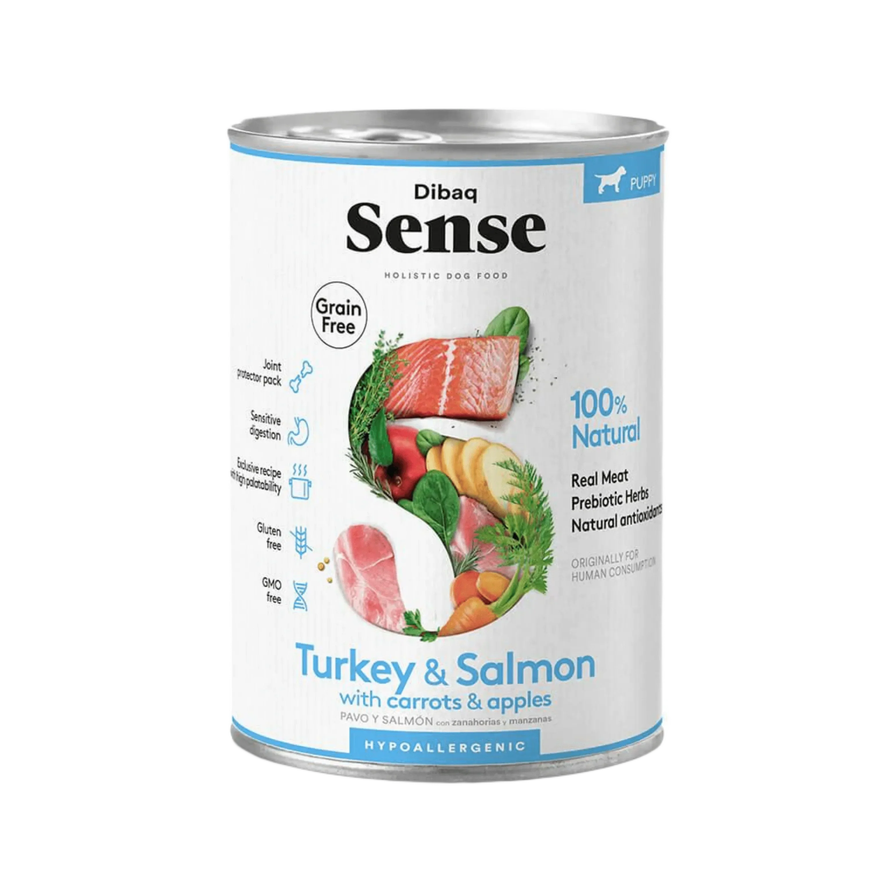 DIBAQ SENSE PUPPY SALMON & TURKEY CAN