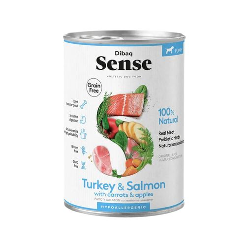 DIBAQ SENSE PUPPY SALMON & TURKEY CAN