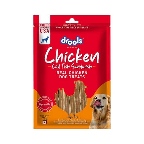 DROOLS COD FISH SANDWICH DOG TREAT