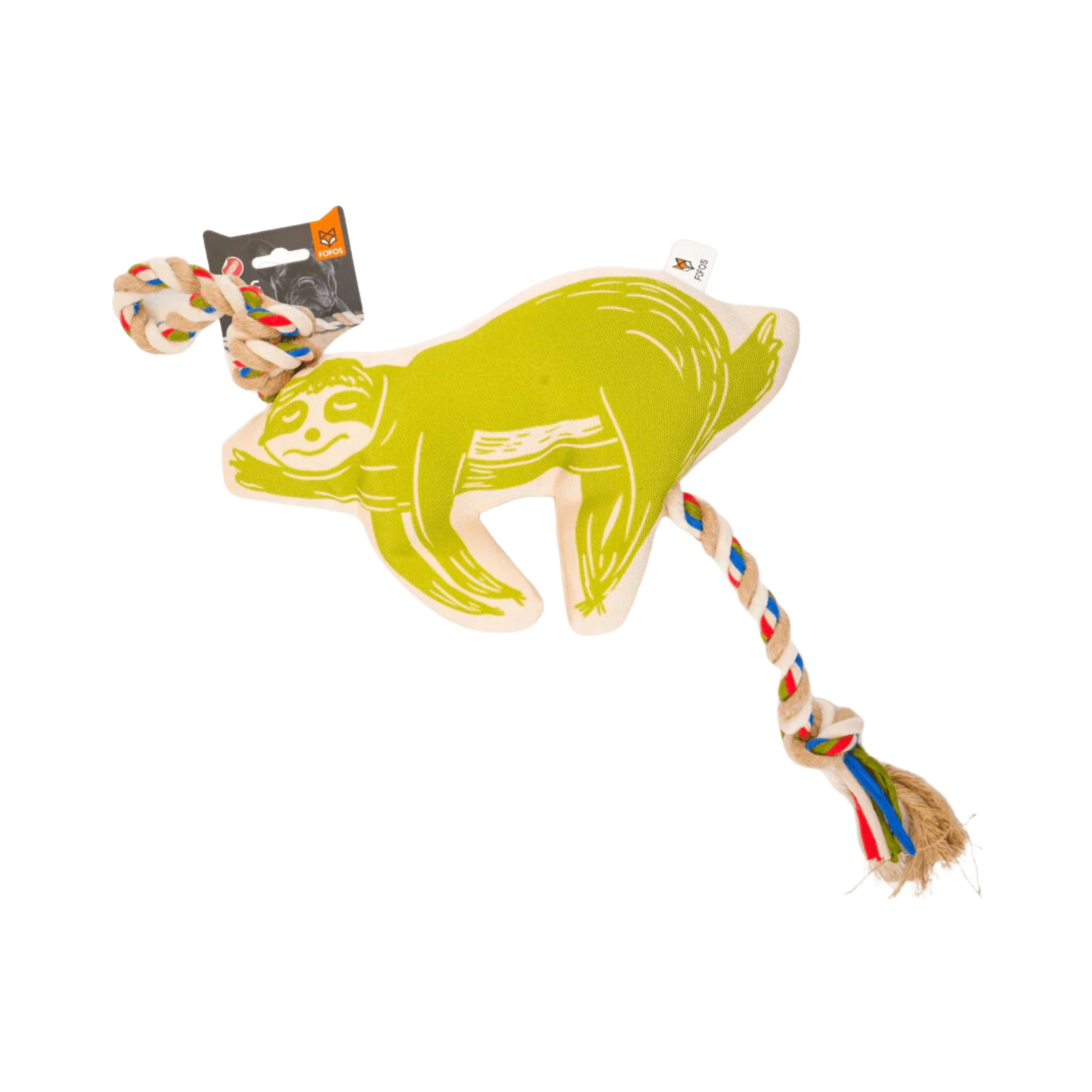 FOFOS FLOSSY ROPE TOY WITH SLOTH