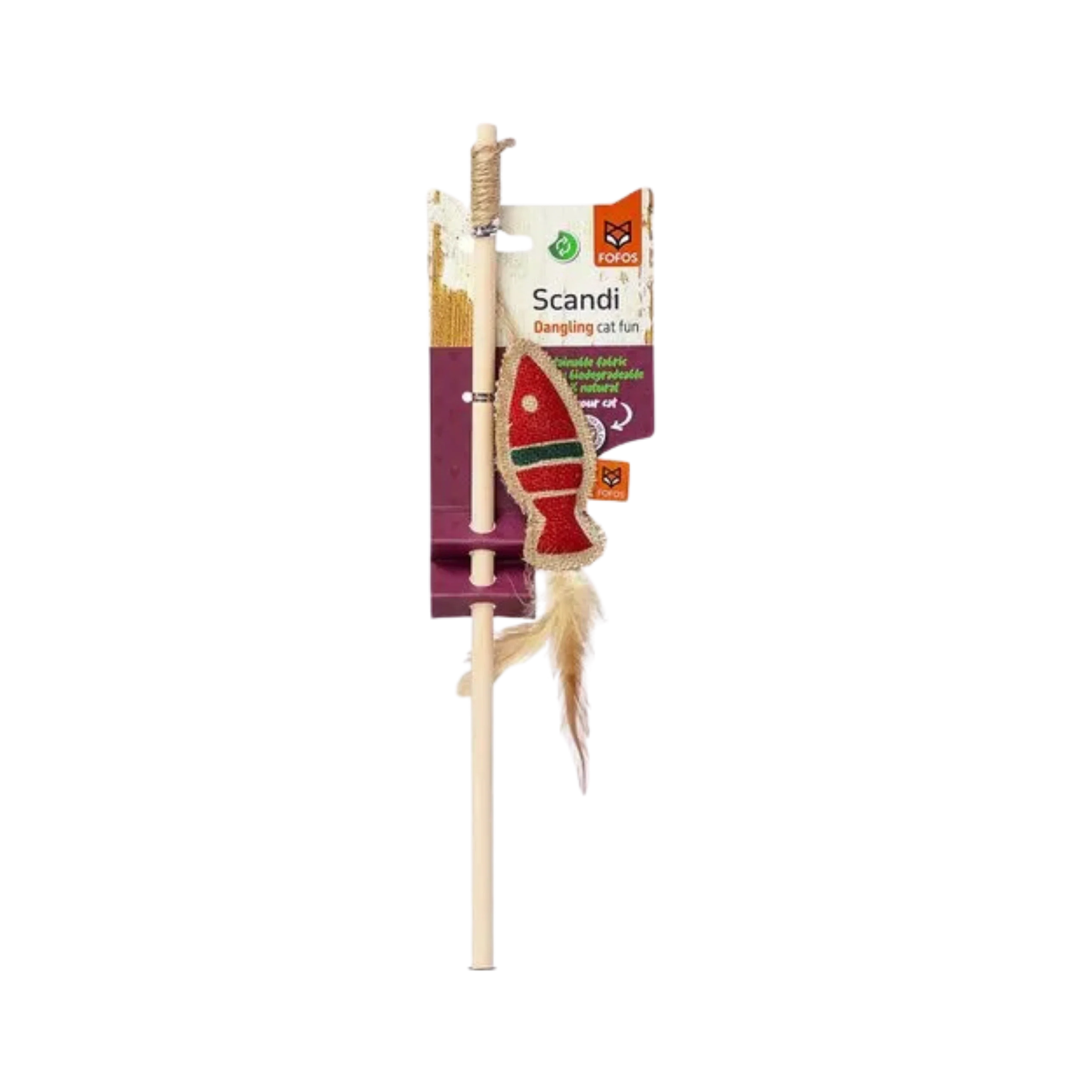 FOFOS SCANDISH FISH WITH 40CM WOODEN STICK