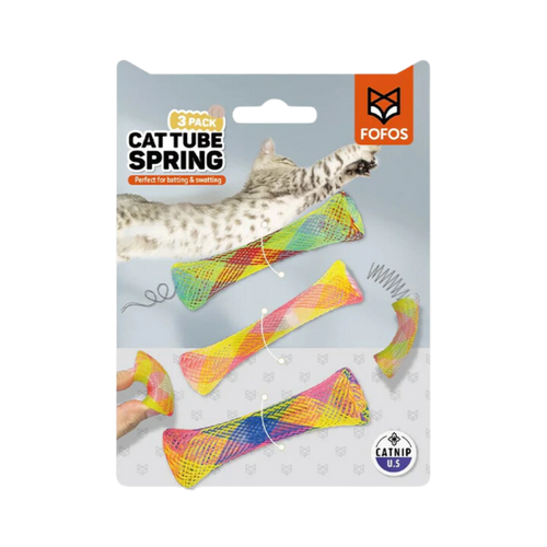 FOFOS SPRING TUBE CAT TOY