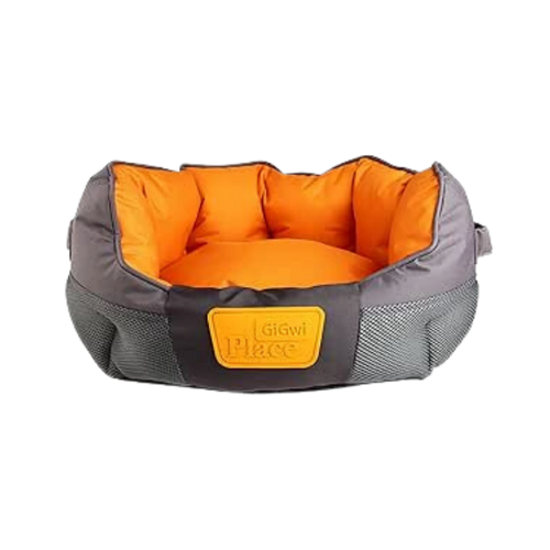 GIGWI SOFT BED CANVAS TPR GRAY & ORANGE (M)