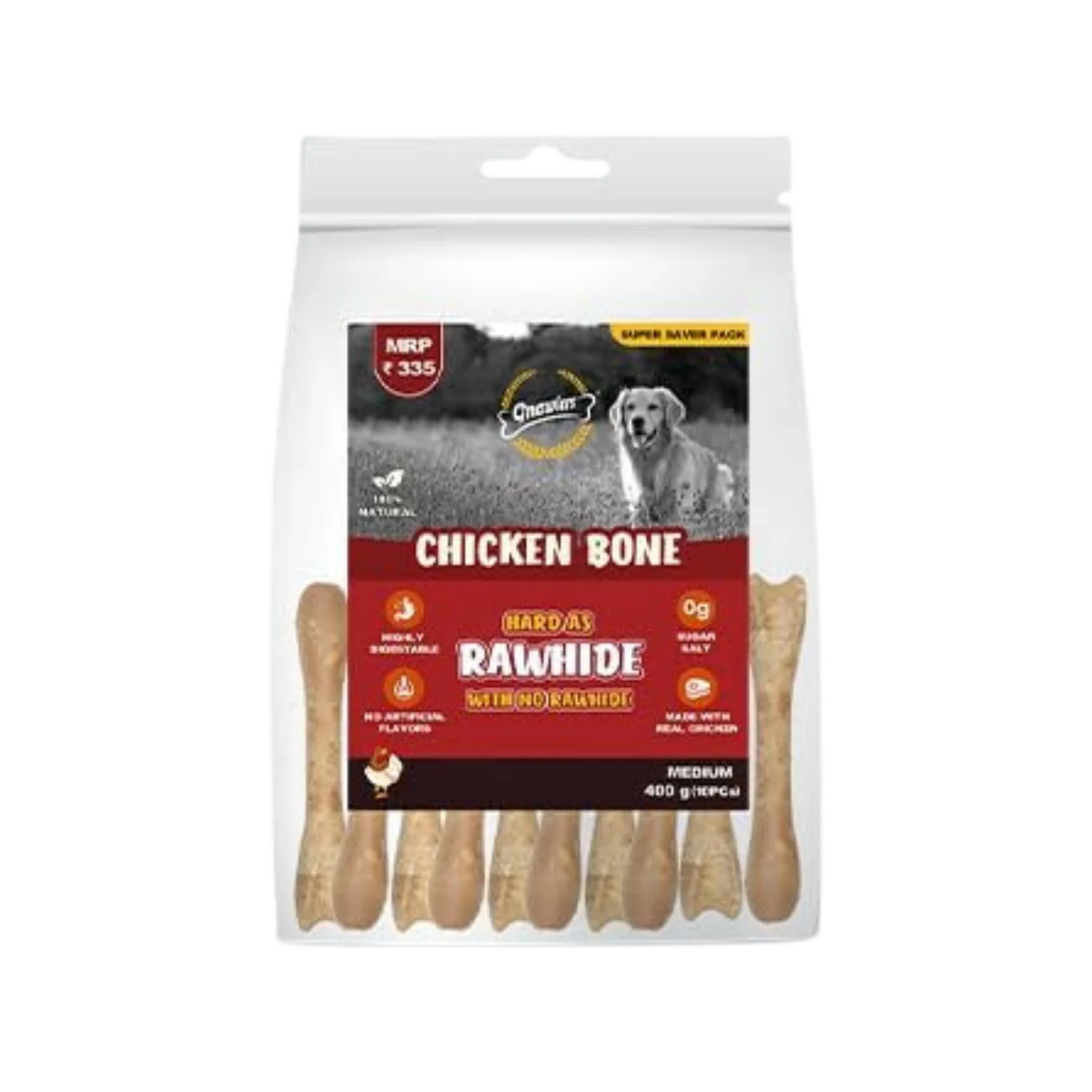Gnawlers Chicken Bone 4"Inch (L)