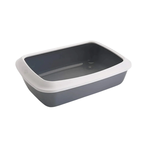 IRIZ CAT LITTER TRAY PLUS RIM GRAY