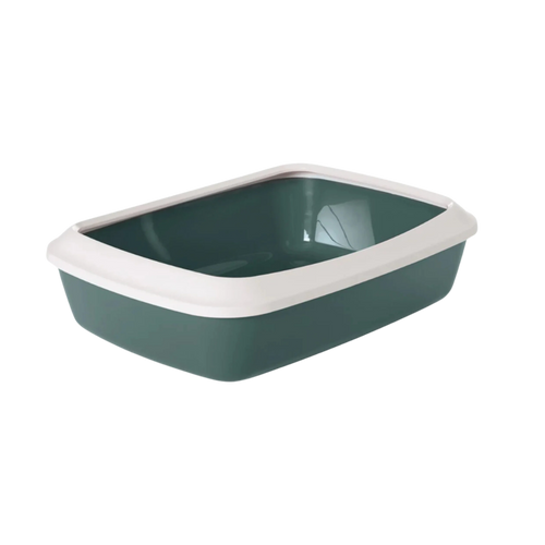 IRIZ CAT LITTER TRAY PLUS RIM NORDIC GREEN