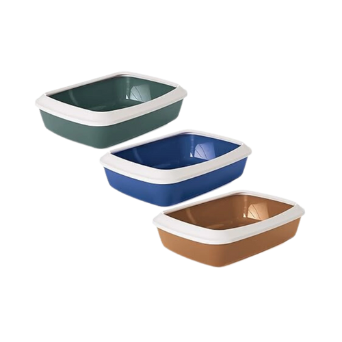 IRIZ CAT LITTER TRAY+RIM MULTI COLOUR