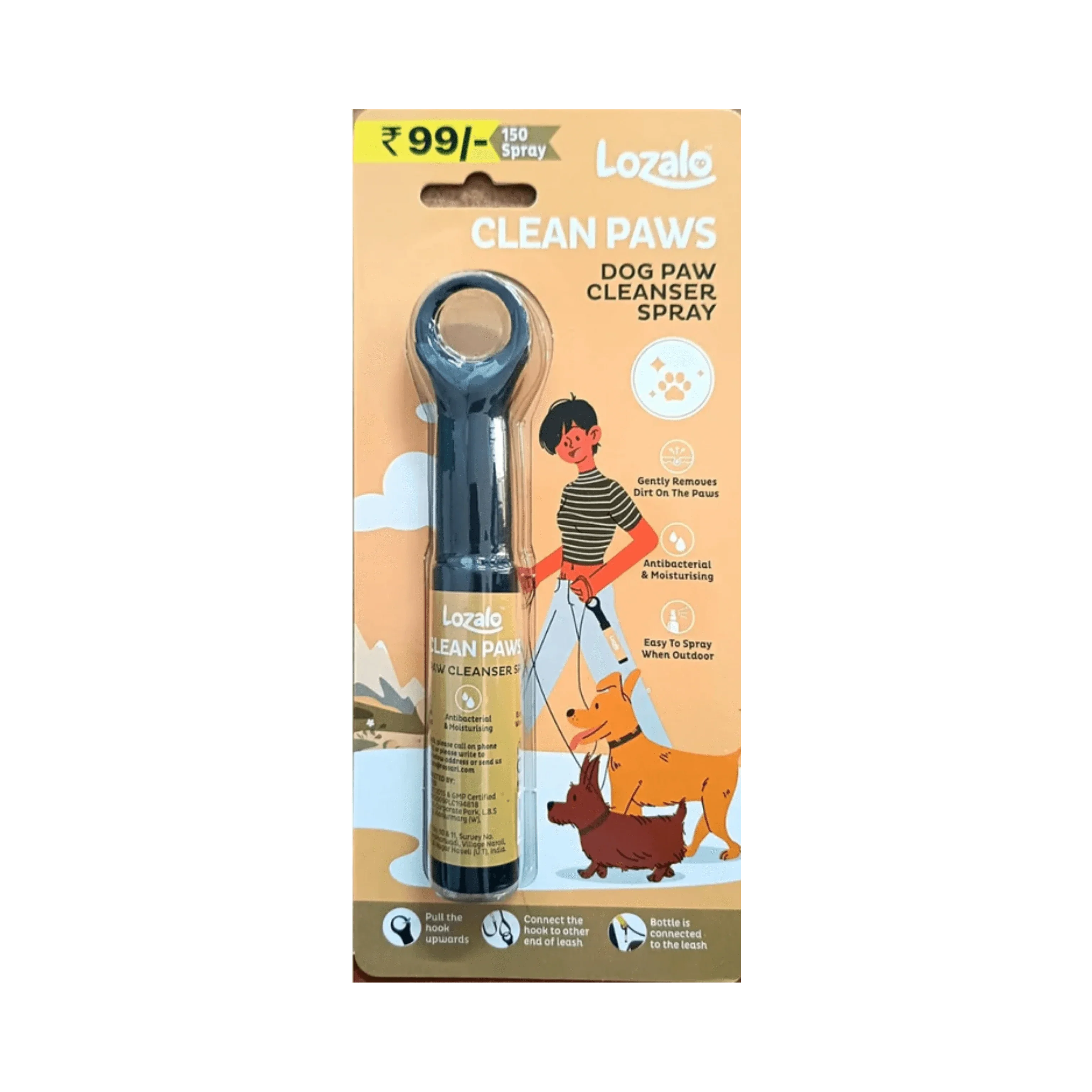 LOZALO CLEAN PAWS SPRAY (S)