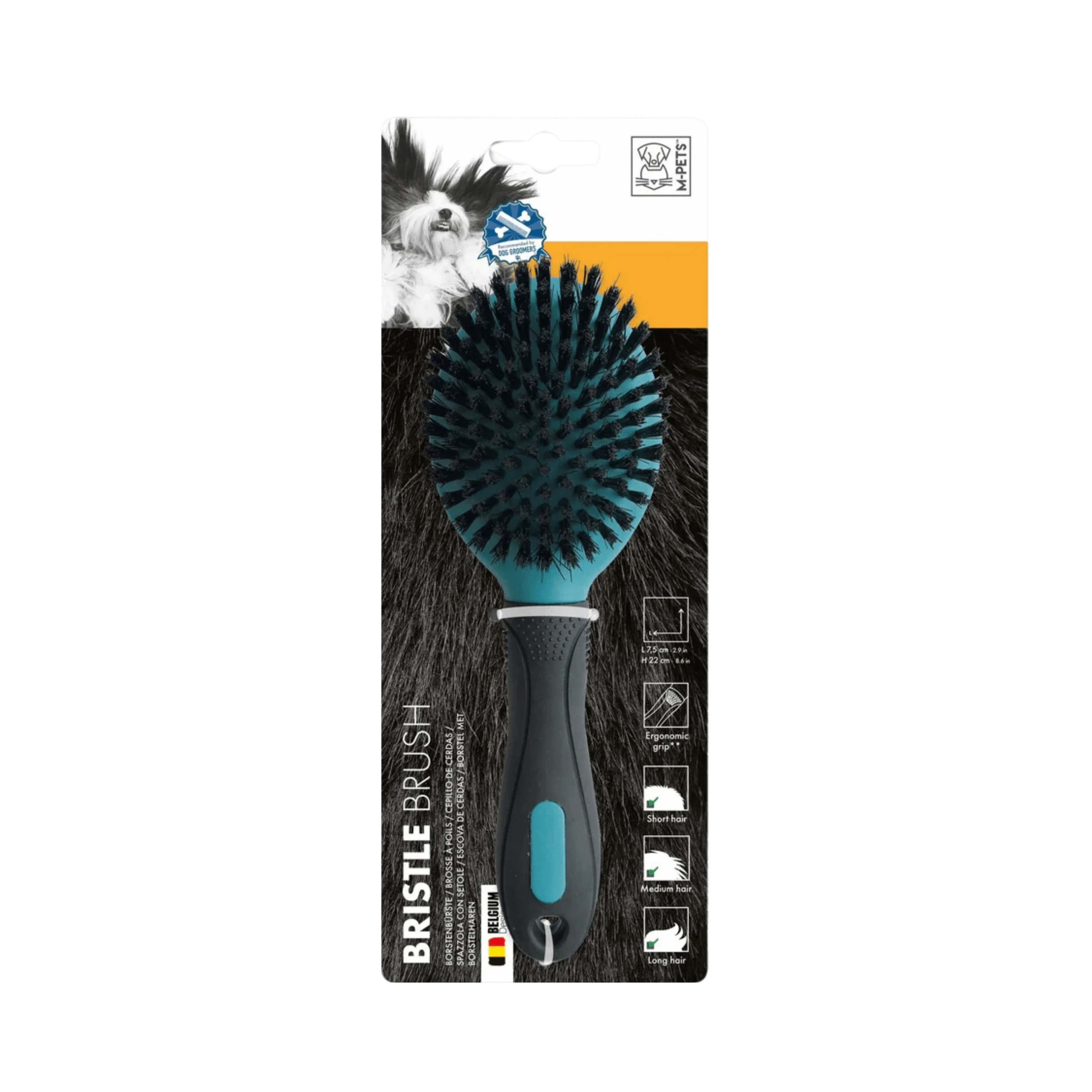 M-PETS BRISTLE BRUSH 7.5X22