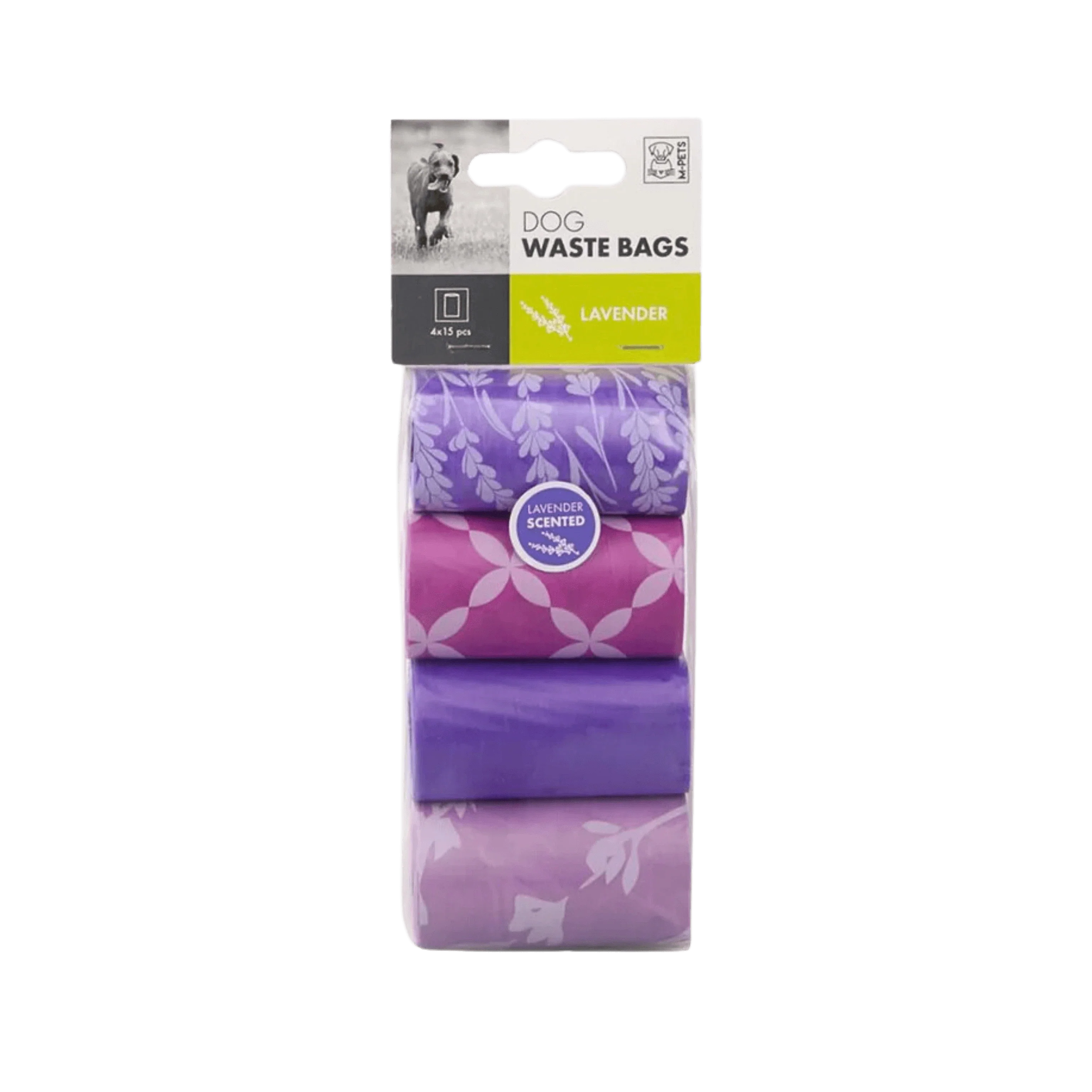 M-PETS DOG WASTE BAGS (LAVENDER)