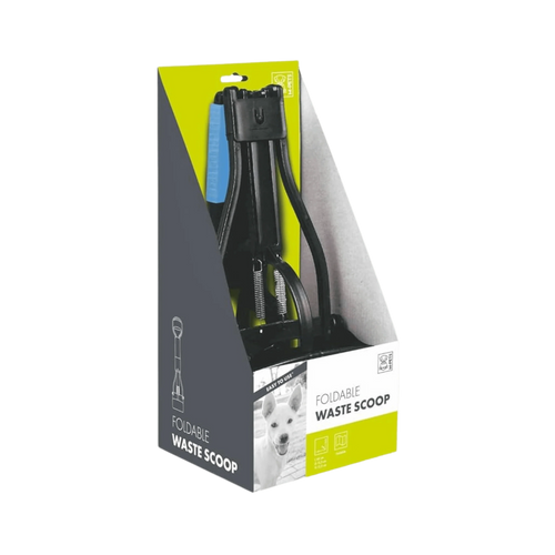 M-PETS FOLDABLE WASTE SCOOP BLACK & BLUE