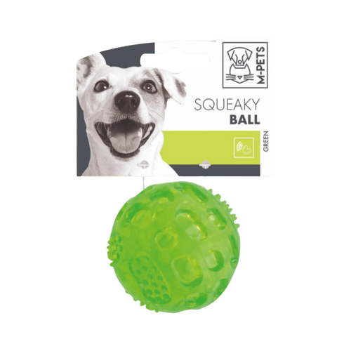 M-PETS SQUEAKY BALL GREEN