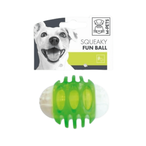M-PETS SQUEAKY FUN BALL GREEN