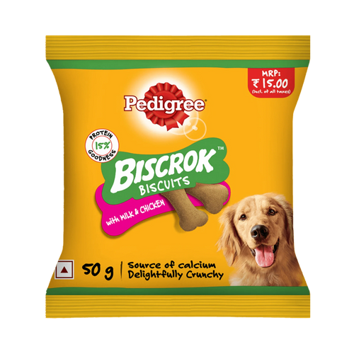 PEDIGREE BISCROK MILK & CHIC BISCUITS (S)