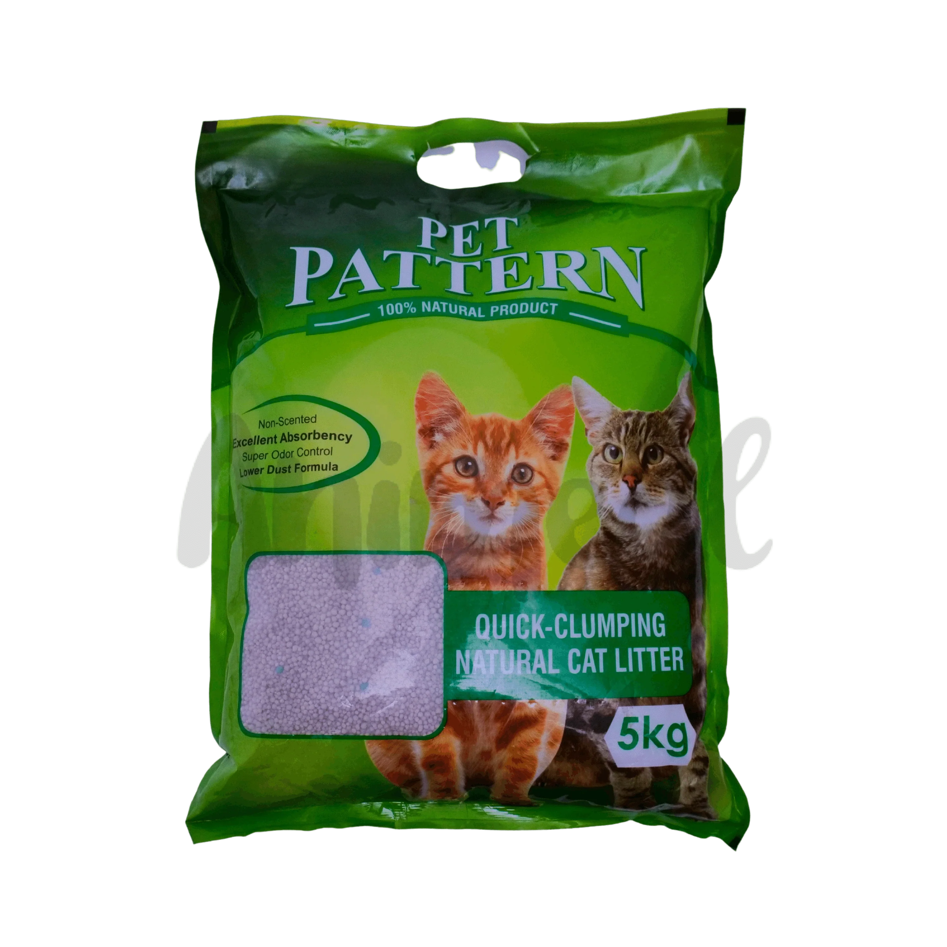 PET PATTERN GREEN CAT LITTER