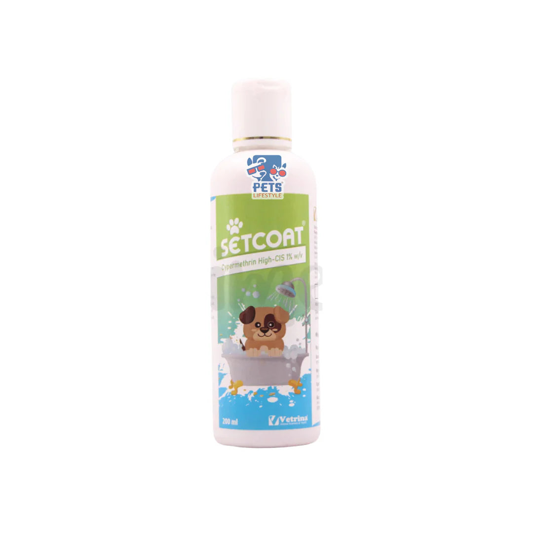 SETCOAT HIGH CIS 1% TICK & FLEAS SHAMPOO