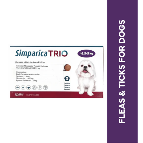 SIMPARICA TRIO (2.5KG TO 5KG) TABLET