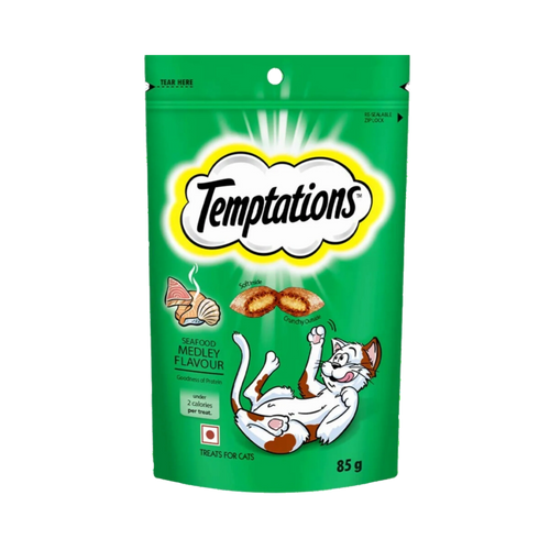 TEMPTATIONS SEAFOOD CAT CRUNCHY TREAT