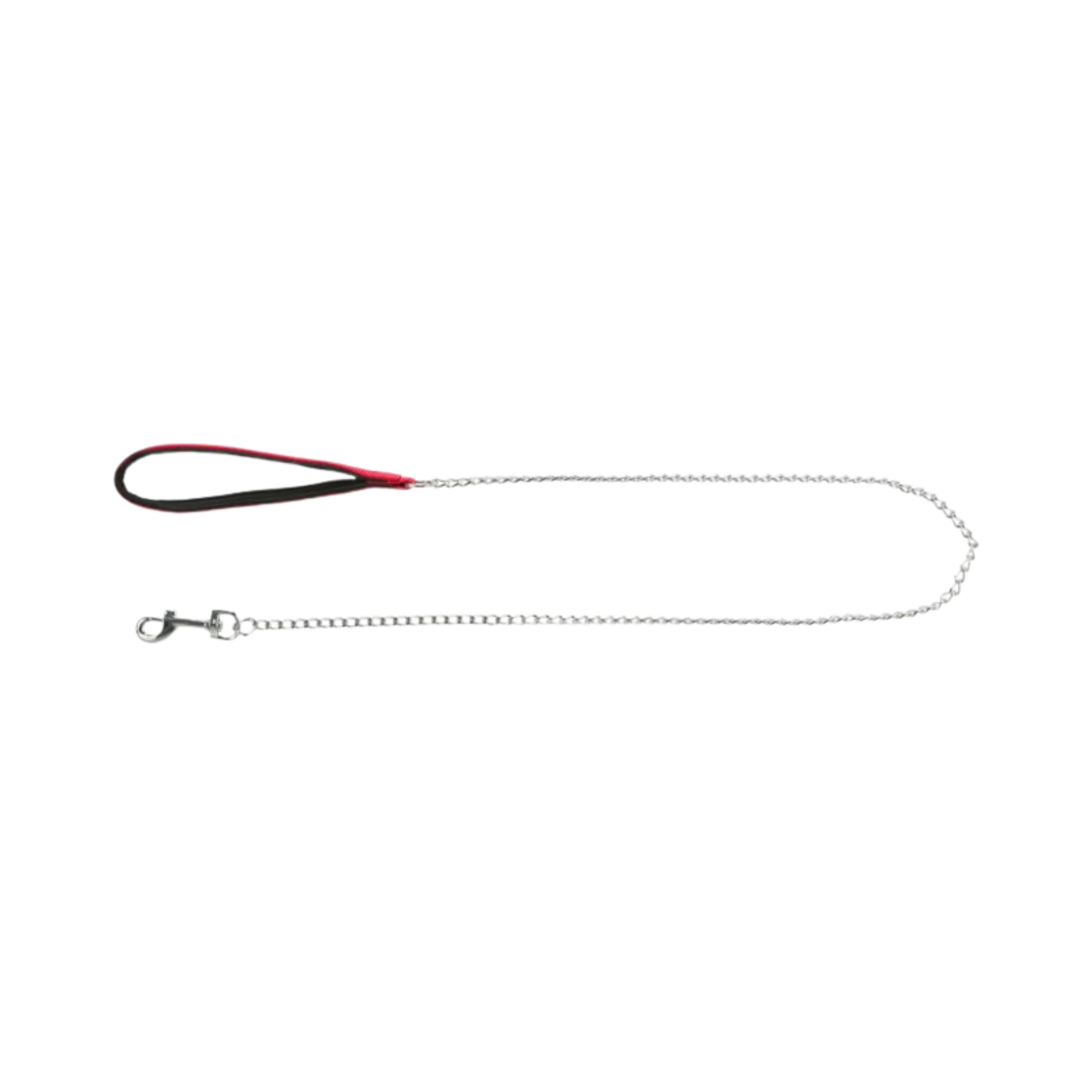 TRIXIE CHAIN LEASH WITH NYLON HAND LOOP RED (L)