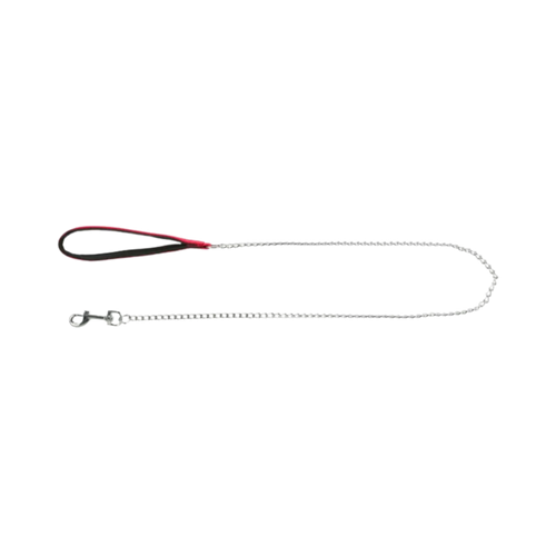 TRIXIE CHAIN LEASH WITH NYLON HAND LOOP RED (L)