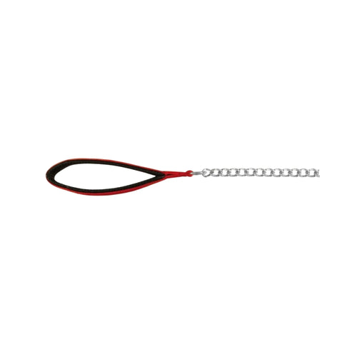 TRIXIE CHAIN LEASH WITH NYLON HAND LOOP RED (S)