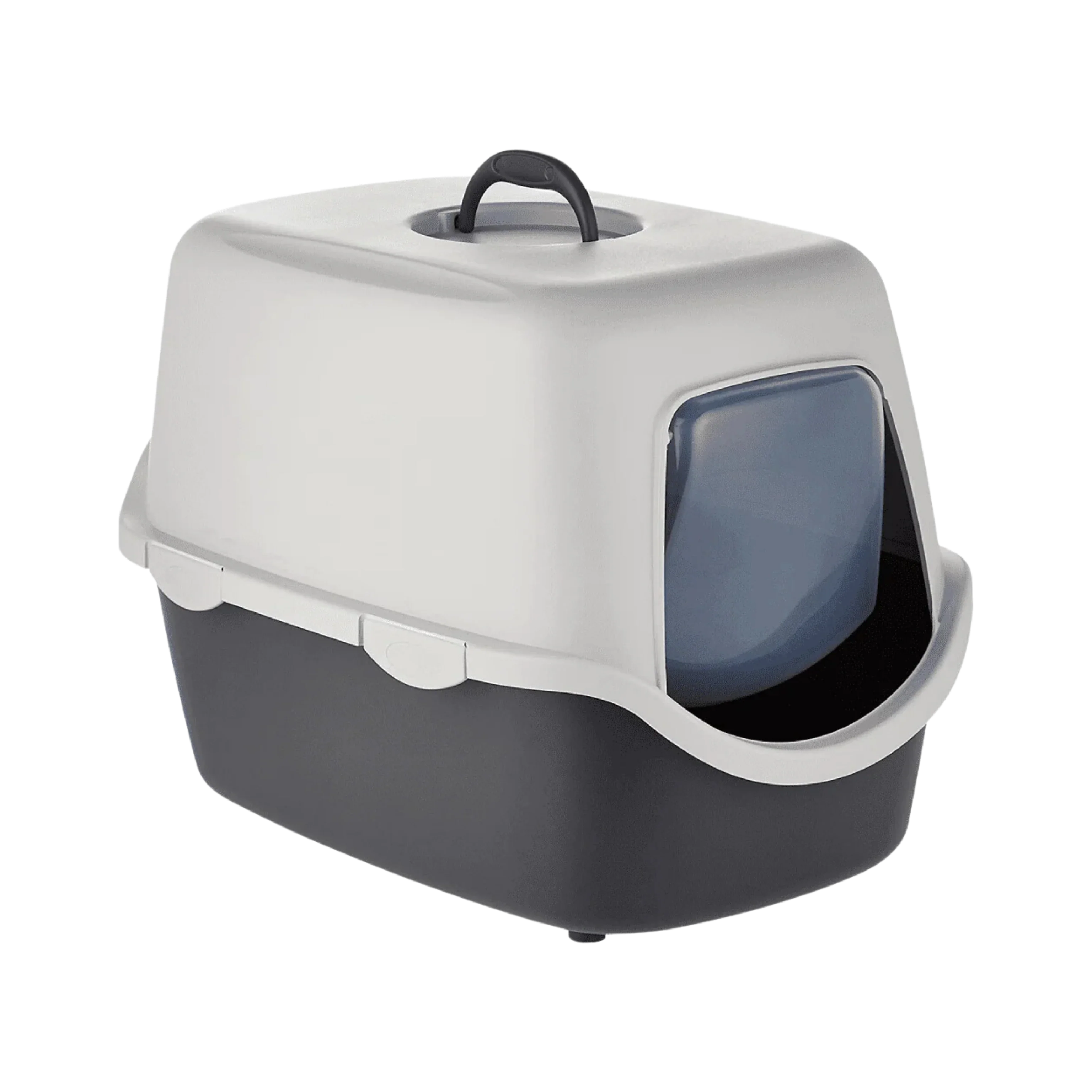 VICO CAT LITTER TRAY WITH HOOD DARK GREY & LIGHT GREY