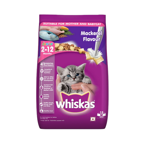 WHISKAS JUNIOR MACKEREL DRY FOOD (M)