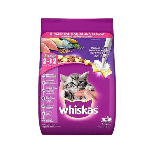 WHISKAS JUNIOR MACKEREL DRY FOOD (XS)