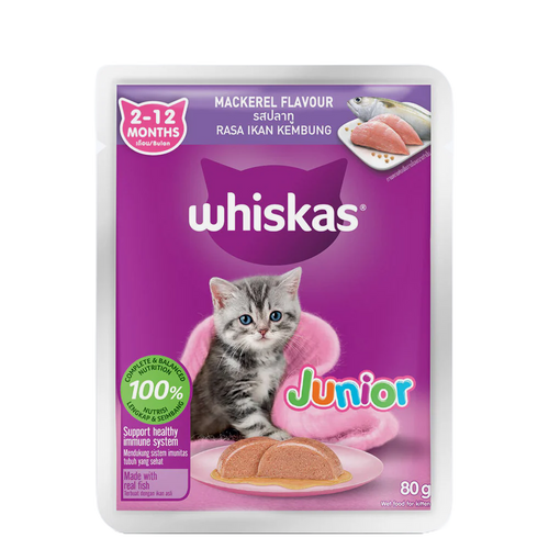 WHISKAS JUNIOR MACKEREL GRAVY