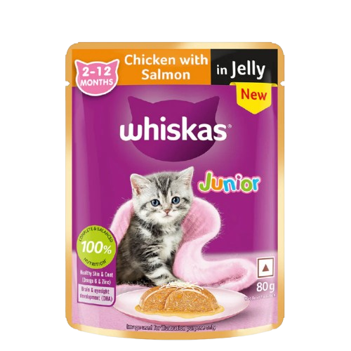 WHISKAS KITTEN CHIC & SALMON GRAVY
