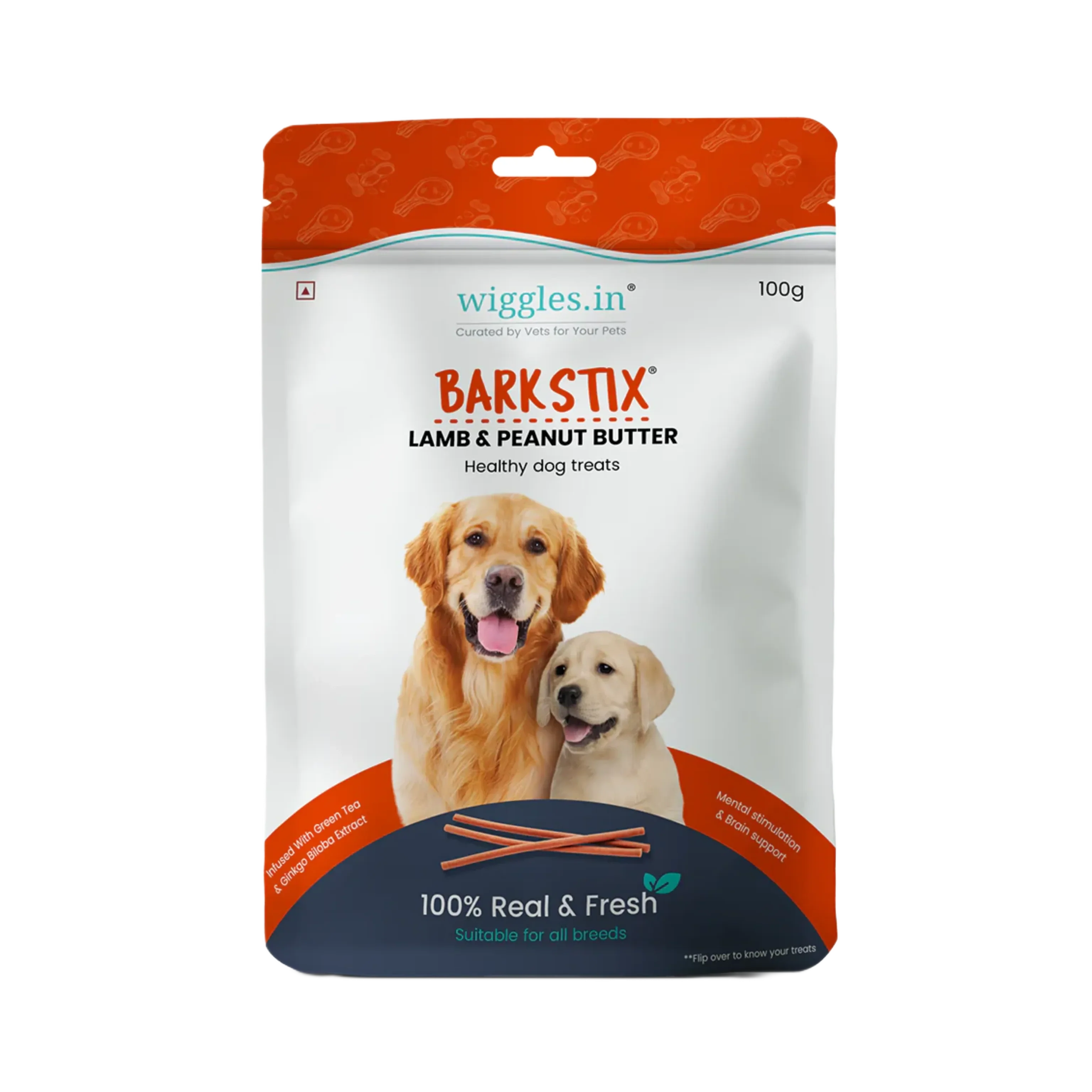 WIGGLES BARKSTIX LAMB & PEANUT BUTTER TREATS