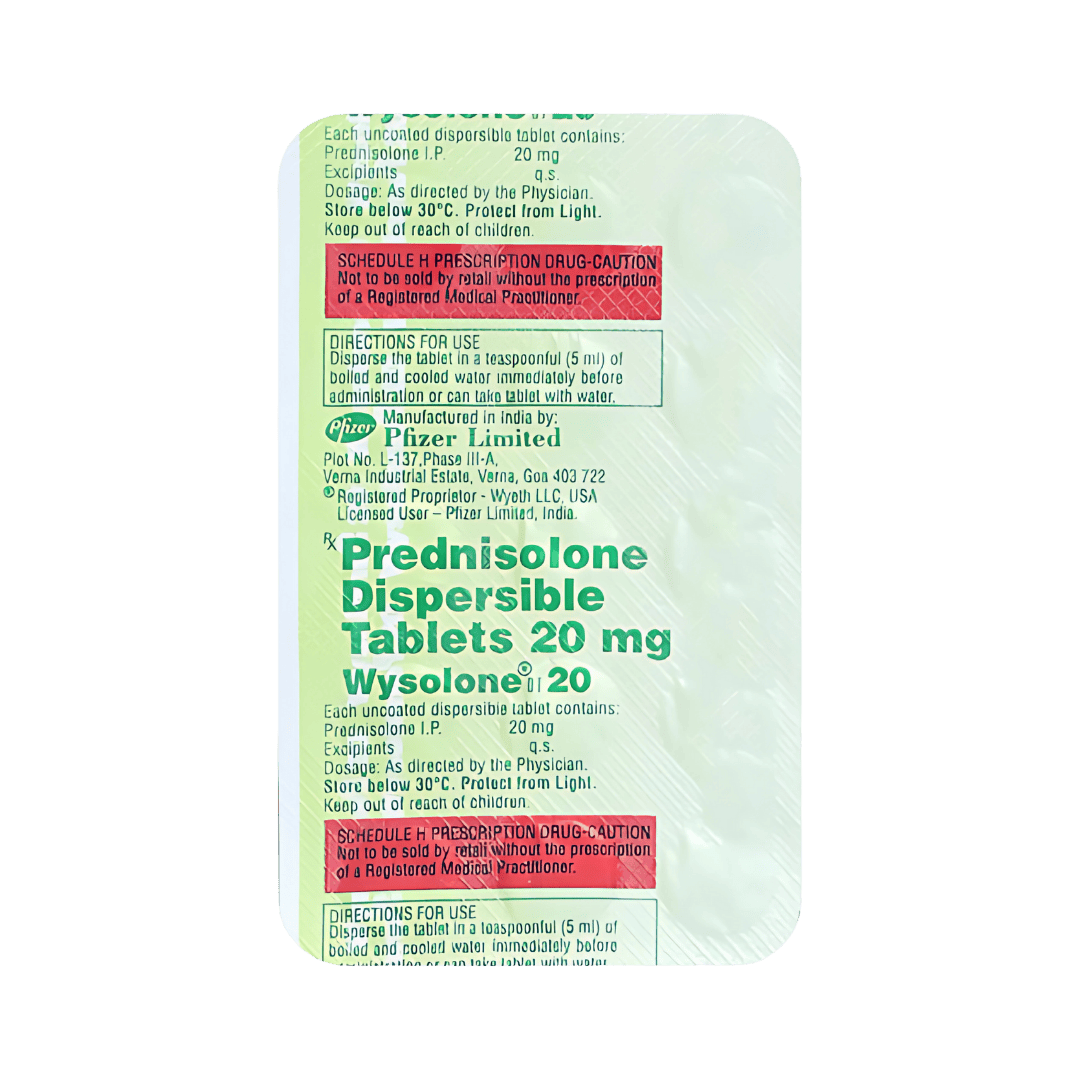 WYSOLONE DT 20MG TABLET