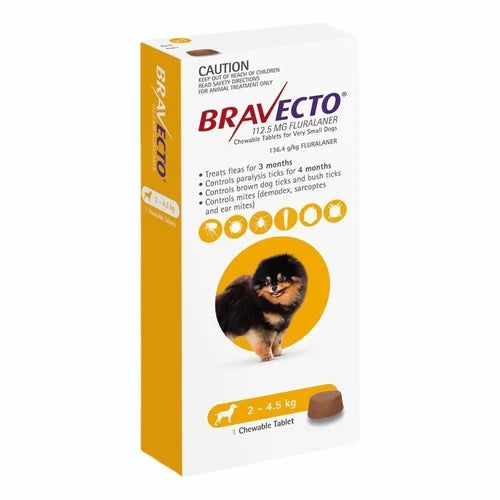 BRAVECTO (2-4.5KG) DOG TABLET