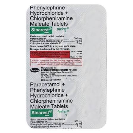 SINAREST NEW TABLET 15TAB