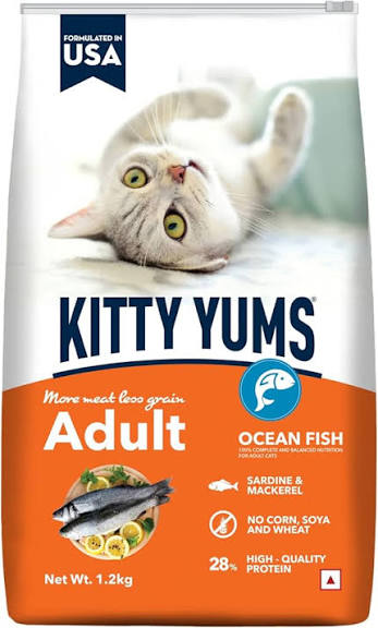 KITTY YUMS CAT ADULT OCEAN FISH  DRY FOOD