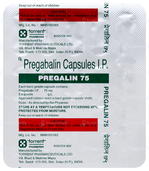 PREGALIN 75 MG CAPSULE