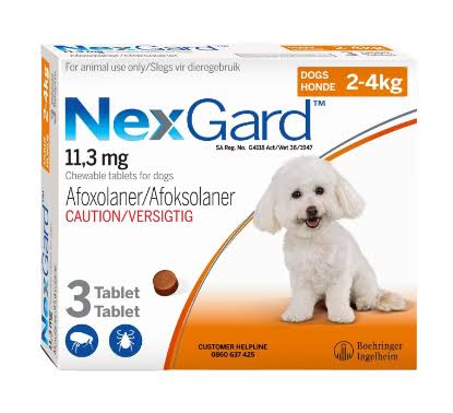 NEXGARD 2KG TO 4KG DOG TABLET