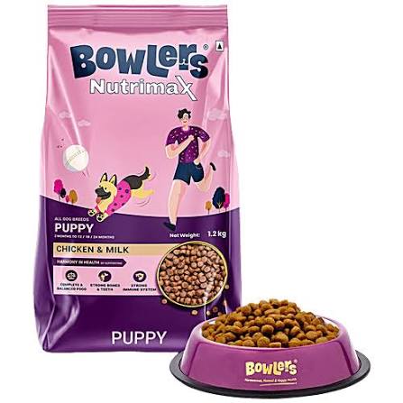 BOWLERS NUTRIMAX PUPPY CHIC & MILK DRY FOOD