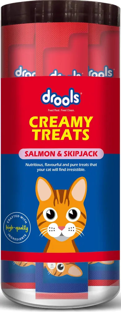 DROOLS CREAMY TREATS SALMON & SKIPJACK 25P