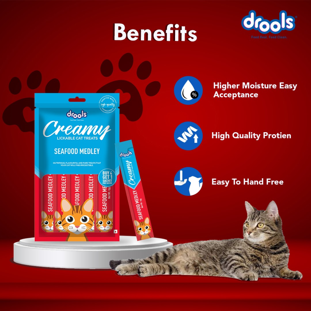 DROOLS CREAMY TREATS SEADFOOD MEDLEY