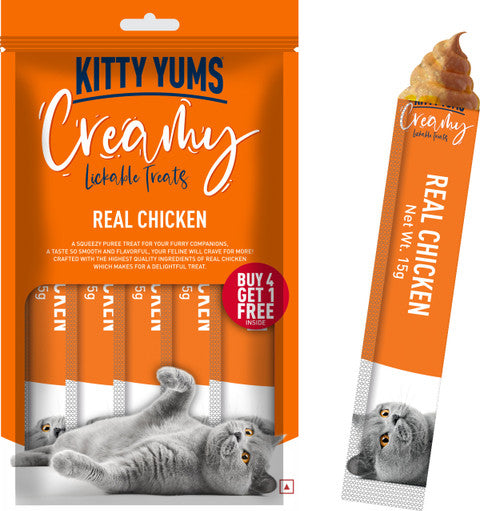 KITTY YUMS CREAMY REAL CHICKEN TREATS